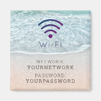 Wi-Fi-teken met turquoise Blue Ocean Beach