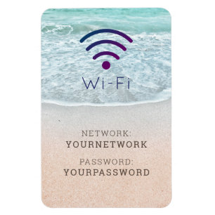 Wi-Fi-teken met turquoise Blue Ocean Beach Magneet