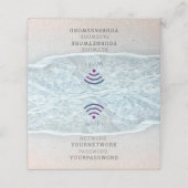 Wi-Fi-teken met turquoise Blue Ocean Beach Plaatskaartje (Buitenkant ongevouwen)