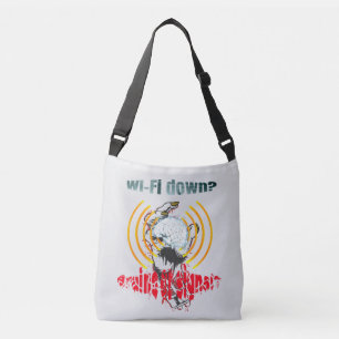 Wi-Fi uit? Hersenen of signalen? Wi-Fi uit Crossbody Tas