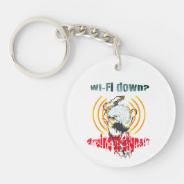 Wi-Fi uit? Hersenen of signalen? Wi-Fi uit Sleutelhanger