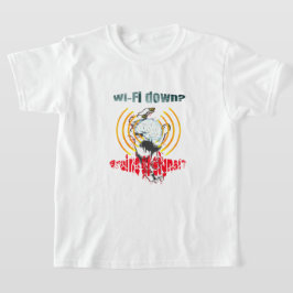 Wi-Fi uit? Hersenen of signalen? Wi-Fi uit T-shirt