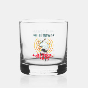 Wi-Fi uit? Hersenen of signalen? Wi-Fi uit Whisky Glas