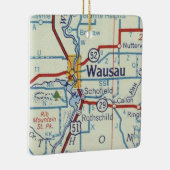 WI-kaart van Wausau Keramisch Ornament (Rechts)