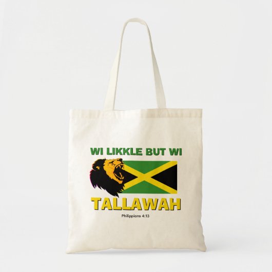 WI LIKKLE MAAR WI TALLAWAH Jamaica Tote Bag (Voorkant)