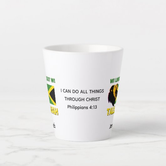 WI LIKKLE MAAR WI TALLAWAH Specialized Jamaica Latte Mok (Voorkant)