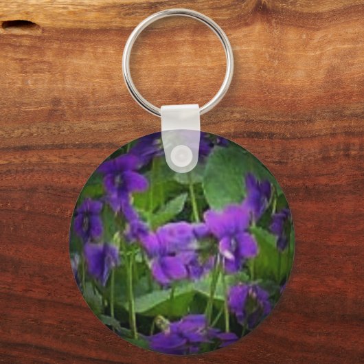 WI Sleutelhanger met houtwout Violet Spotlight (Voorkant)