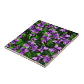 WI State Bloem Hout Violet Mozaïek Tegel Tegeltje (Zijkant)
