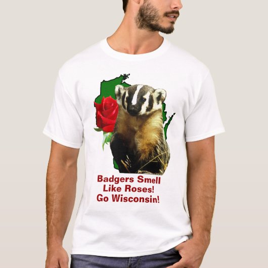 WI State Dierendassen ruiken naar Rozen Unisex T-shirt (Voorkant)