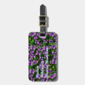 WI State Flower Wood Violet Mosaic Bagagelabel (Voorkant verticaal)