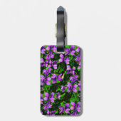 WI State Flower Wood Violet Mosaic Bagagelabel (Achterkant verticaal)