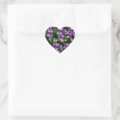 WI State Flower Wood Violet Mosaic Hart Sticker (Tas)