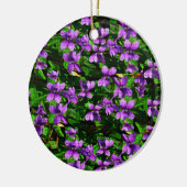 WI State Flower Wood Violet Mosaic Keramisch Ornament (Links)