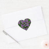 WI State Flower Wood Violet Mosaic Patroon Hart Sticker (Envelop)