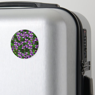 WI State Flower Wood Violet Mosaic Patroon Magneet
