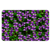 WI State Flower Wood Violet Mosaic Patroon Magneet (Horizontaal)