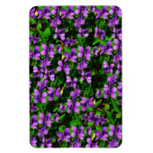 WI State Flower Wood Violet Mosaic Patroon Magneet (Verticaal)