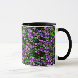 WI State Flower Wood Violet Mosaic Patroon Mok