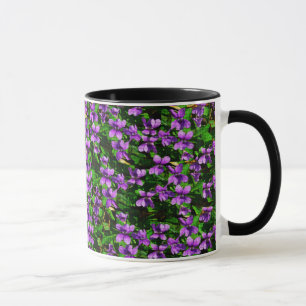 WI State Flower Wood Violet Mosaic Patroon Mok