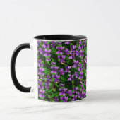 WI State Flower Wood Violet Mosaic Patroon Mok (Links)