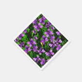 WI State Flower Wood Violet Mosaic Patroon Servetten (Hoek)