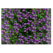 WI State Flower Wood Violet Mosaic Patroon Snijplank (Voorkant)