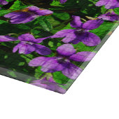 WI State Flower Wood Violet Mosaic Patroon Snijplank (Hoek)