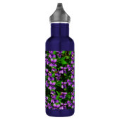 WI State Flower Wood Violet Mosaic Patroon Waterfles (Rechts)