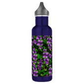 WI State Flower Wood Violet Mosaic Patroon Waterfles (Links)