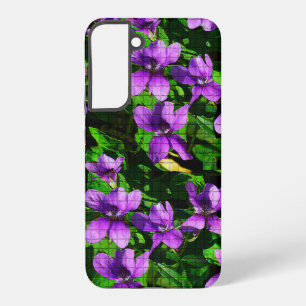 WI State Flower Wood Violet Mosaic Samsung Galaxy Hoesje