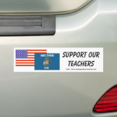 WI-steun Onze Leerkrachten Bumpersticker (Op auto)