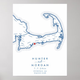 Wianno Club Trouw Navy Blauwe Gastboek Poster