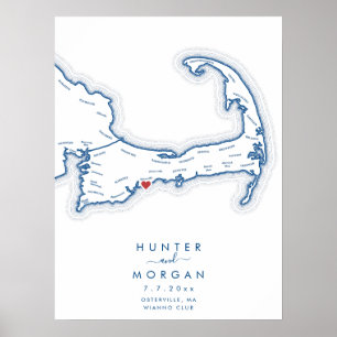 Wianno Club Trouw Navy Blauwe Gastboek Poster