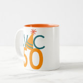 WIC50 Partij Pet Oranje Mok (Voorkant links)