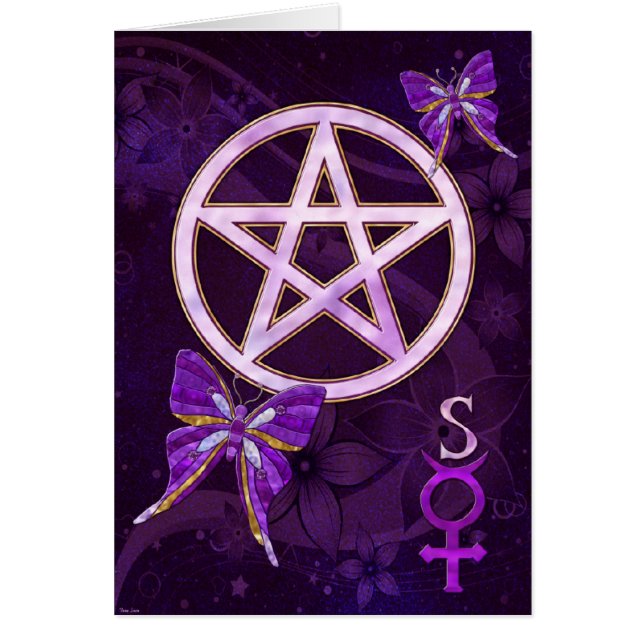 Wicca Amethist Juwelen Vlinderkunst (Voorkant)