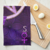 Wicca Amethist Juwelen Vlinderkunst Theedoek (Quarter Fold)