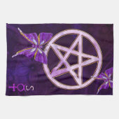 Wicca Amethist Juwelen Vlinderkunst Theedoek (Horizontaal)