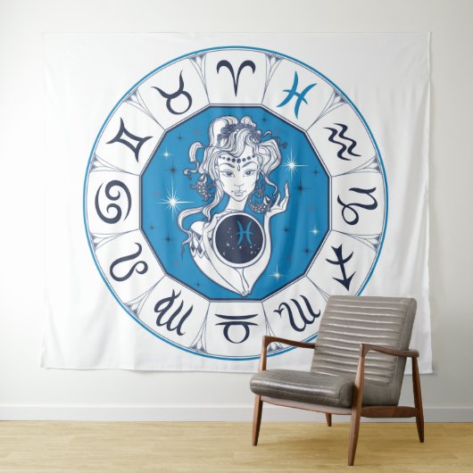 Wicca Astrology Wandkleed (In Situ (horizontaal))