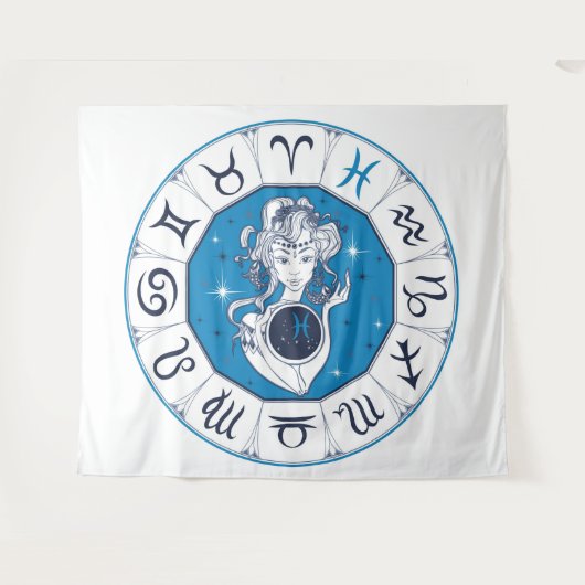 Wicca Astrology Wandkleed (Voorkant (horizontaal))