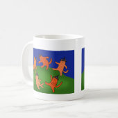 Wicca Cat Dancing Grappige Matisse dace Parodie Wi Koffiemok (Voorkant links)