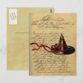 Wicca Chic Witch Pet Night Rhyme Briefkaart (Voorkant / Achterkant)