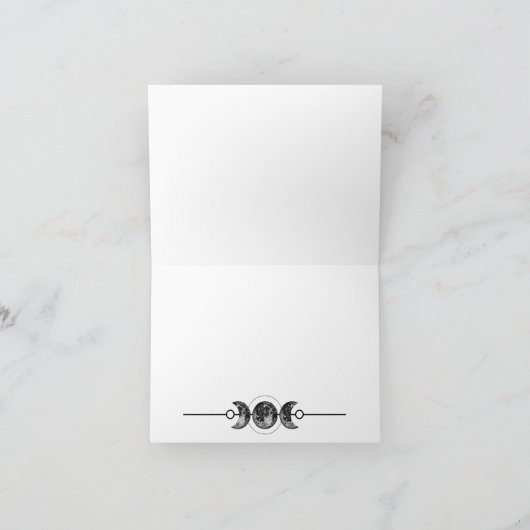 Wicca dank u merkt hemelse Handfasting heidens op Bedankkaart (Binnen)