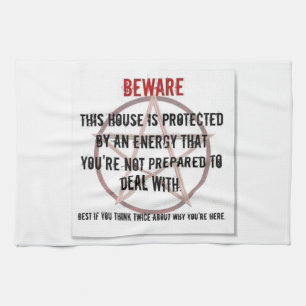 wicca energiebeschermd huis theedoek