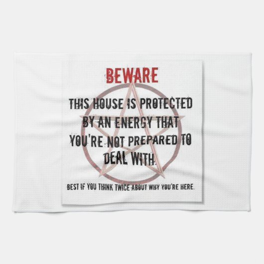 wicca energiebeschermd huis theedoek (Horizontaal)