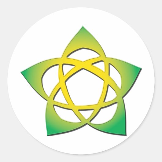 Wicca Flower Ronde Sticker (Voorkant)