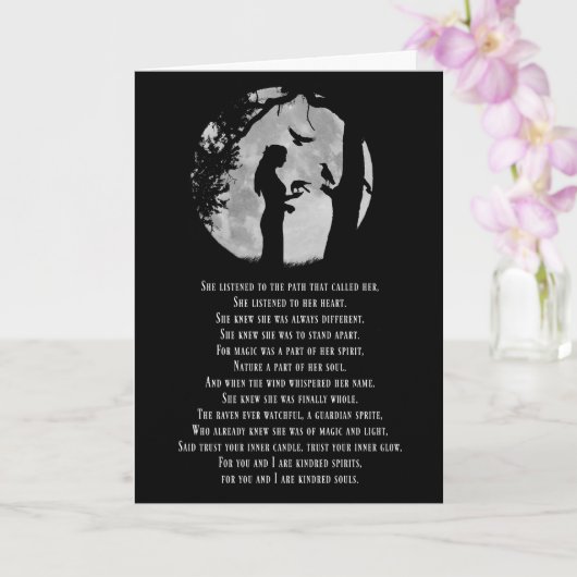 WICCA geïnspireerd Happy Birthday-gedicht met Rave Kaart (Orchidee)