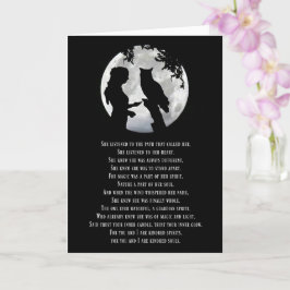 Wicca Geïnspireerde verjaardag met gedicht-meisje- Kaart