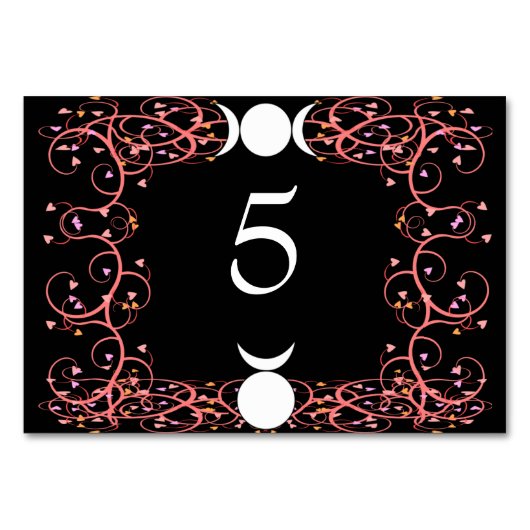 Wicca God & Godin Handfasting Genoemd Tafel Kaart (Voorkant)