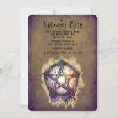 Wicca heksen penatel halloween feest kaart (Voorkant)