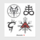 Wicca hekserij alchemie donkere krachten sticker (Vel)